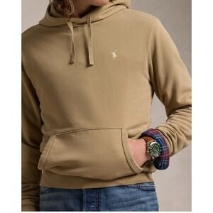 Polo Ralph Lauren Kids Brown Hoodie Sweatshirt Red Pony Logo Youth Large‎